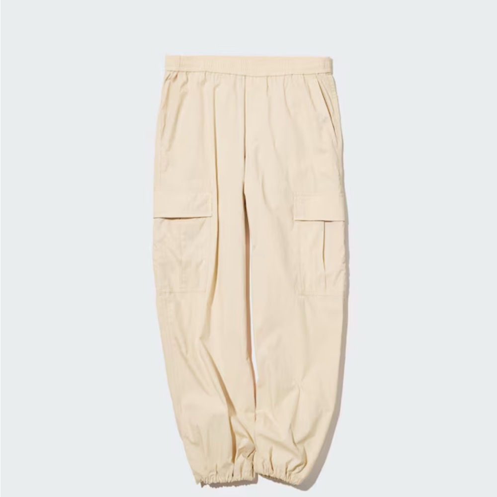 Uniqlo women Cream Cargo Pants - Medium